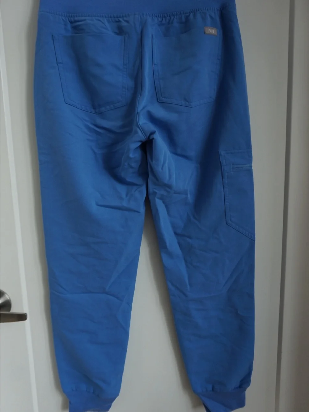 Figs Women's Blue Drawstring Cargo Jogger Pants